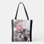 Dalmatische Spotty Dog Schattigee Spots Honden Can Tote Bag (Achterkant)