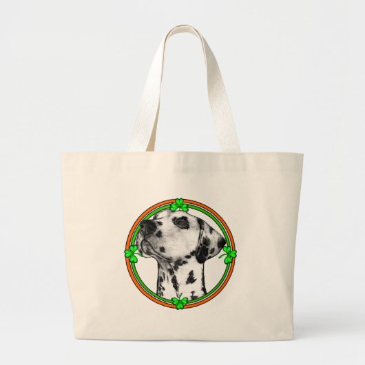 Dalmatische St. Patrick's Dag Grote Tote Bag (Voorkant)