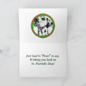 Dalmatische St Patrick's Day Kaart (Binnen)