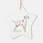 Dalmatische ster — leverspotter keramisch ornament (Links)