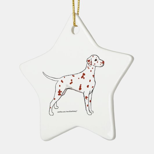 Dalmatische ster — leverspotter keramisch ornament (Links)