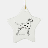 Dalmatische ster — zwart-gepoot keramisch ornament (Rechts)