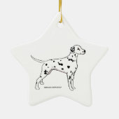 Dalmatische ster — zwart-gepoot keramisch ornament (Achterkant)
