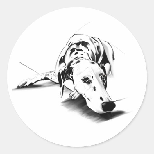 Dalmatische sticker - Honden kunst (Voorkant)