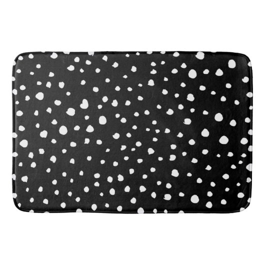 Dalmatische Stippen, Dalmatische spots, zwart-wit Badmat (Voorkant)