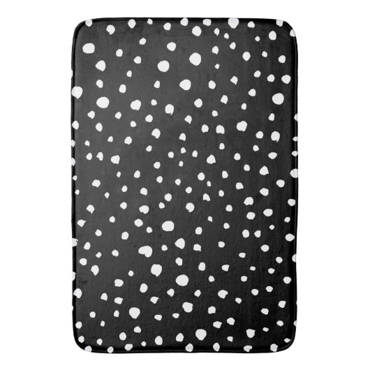 Dalmatische Stippen, Dalmatische spots, zwart-wit Badmat (Voorkant Verticaal)