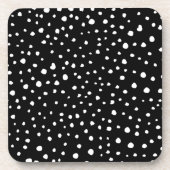 Dalmatische Stippen, Dalmatische spots, zwart-wit Bier Onderzetter (Voorkant)