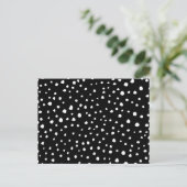 Dalmatische Stippen, Dalmatische spots, zwart-wit Briefkaart (Staand voorkant)