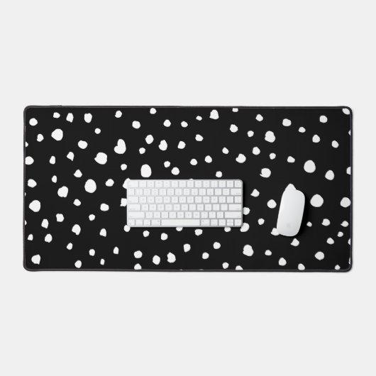 Dalmatische Stippen, Dalmatische spots, zwart-wit Bureaumat (Keyboard & Muis)