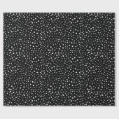 Dalmatische Stippen, Dalmatische spots, zwart-wit Cadeaupapier (Vlak)