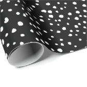 Dalmatische Stippen, Dalmatische spots, zwart-wit Cadeaupapier (Rol Hoek)