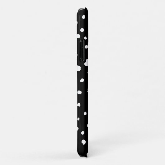 Dalmatische Stippen, Dalmatische spots, zwart-wit Case-Mate iPhone Case (Achterkant/rechts)