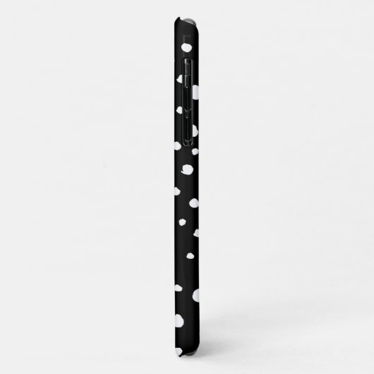 Dalmatische Stippen, Dalmatische spots, zwart-wit Case-Mate iPhone Case (Achterkant/links)