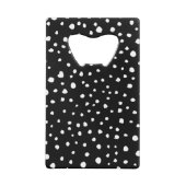 Dalmatische Stippen, Dalmatische spots, zwart-wit Creditkaart Flessenopener (Achterkant)