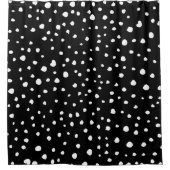 Dalmatische Stippen, Dalmatische spots, zwart-wit Douchegordijn (Voorkant)