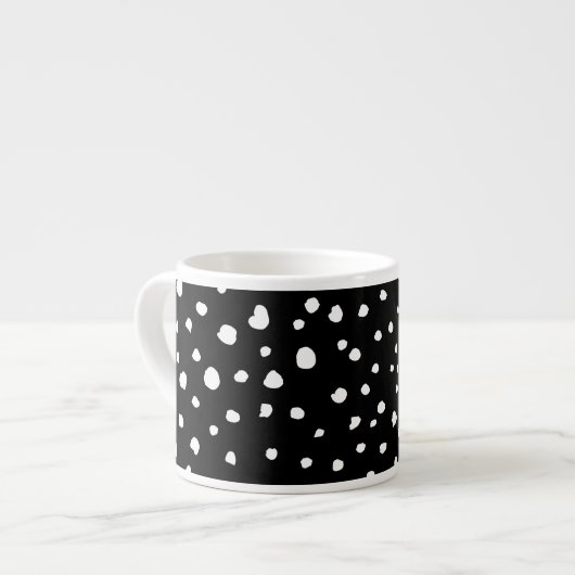 Dalmatische Stippen, Dalmatische spots, zwart-wit Espresso Kop (Links)