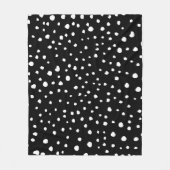 Dalmatische Stippen, Dalmatische spots, zwart-wit Fleece Deken (Voorkant)