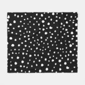 Dalmatische Stippen, Dalmatische spots, zwart-wit Fleece Deken (Voorkant (Horizontaal))