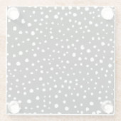 Dalmatische Stippen, Dalmatische spots, zwart-wit Glazen Onderzetter (Achterkant)