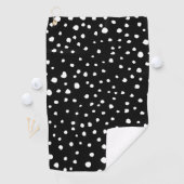 Dalmatische Stippen, Dalmatische spots, zwart-wit Golfhanddoek (Insitu)