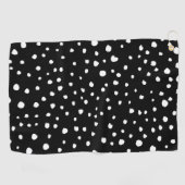 Dalmatische Stippen, Dalmatische spots, zwart-wit Golfhanddoek (Horizontaal)