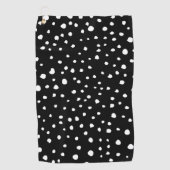 Dalmatische Stippen, Dalmatische spots, zwart-wit Golfhanddoek (Voorkant)