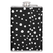 Dalmatische Stippen, Dalmatische spots, zwart-wit Heupfles (Achterkant)