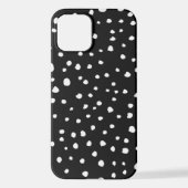 Dalmatische Stippen, Dalmatische spots, zwart-wit iPhone Hoesje (Achterkant)