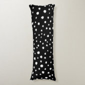 Dalmatische Stippen, Dalmatische spots, zwart-wit Lichaamskussen (Voorkant Verticaal)