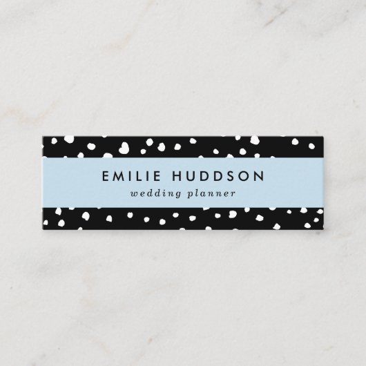 Dalmatische Stippen, Dalmatische spots, zwart-wit Mini Visitekaartje (Voorkant)