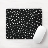 Dalmatische Stippen, Dalmatische spots, zwart-wit Muismat (Met muis)