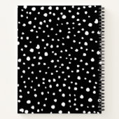 Dalmatische Stippen, Dalmatische spots, zwart-wit Notitieboek (Achterkant)