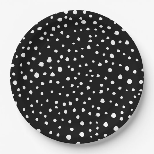 Dalmatische Stippen, Dalmatische spots, zwart-wit Papieren Bordje (Voorkant)
