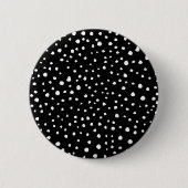 Dalmatische Stippen, Dalmatische spots, zwart-wit Ronde Button 5,7 Cm (Voorkant)