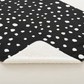 Dalmatische Stippen, Dalmatische spots, zwart-wit Sherpa Deken (3/4)