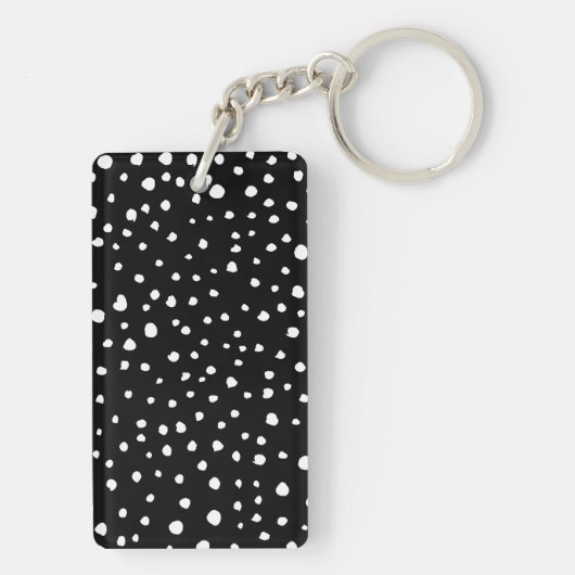 Dalmatische Stippen, Dalmatische spots, zwart-wit Sleutelhanger (achterkant)