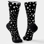 Dalmatische Stippen, Dalmatische spots, zwart-wit Sokken (Gebogen)