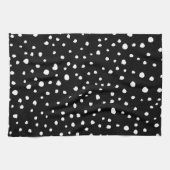 Dalmatische Stippen, Dalmatische spots, zwart-wit Theedoek (Horizontaal)