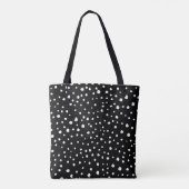 Dalmatische Stippen, Dalmatische spots, zwart-wit Tote Bag (Achterkant)