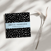 Dalmatische Stippen, Dalmatische spots, zwart-wit Vierkante Visitekaartje