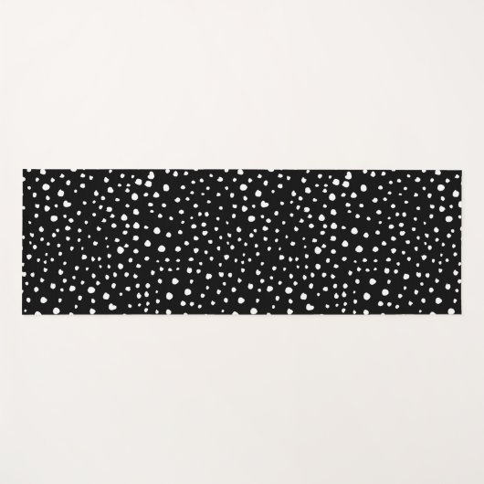 Dalmatische Stippen, Dalmatische spots, zwart-wit Yogamat (Voorkant (horizontaal))