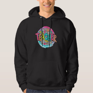 Dalmatische Stippen Leraar Waardering Retro Terug Hoodie
