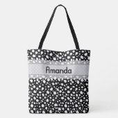Dalmatische Stippen met naam (3) Tote Bag (Achterkant)