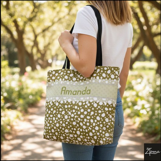 Dalmatische Stippen met naam (5) Tote Bag