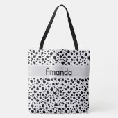 Dalmatische Stippen met naam Tote Bag (Voorkant)