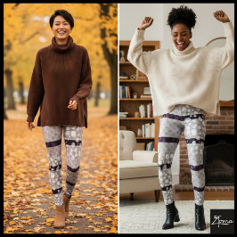 Dalmatische Stippen met zwarte lijnen Leggings