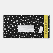 Dalmatische Stippen, Vlekken, Zwart-wit, Jouw naam Bureaumat (Keyboard & Muis)