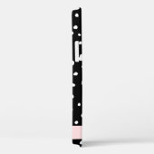 Dalmatische Stippen, Vlekken, Zwart-wit, Jouw naam Case-Mate iPhone Case (Achterkant / Rechts)