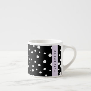 Dalmatische Stippen, Vlekken, Zwart-wit, Jouw naam Espresso Kop