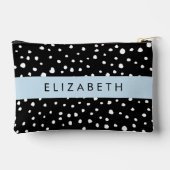 Dalmatische Stippen, Vlekken, Zwart-wit, Jouw naam Etui (Achterkant)